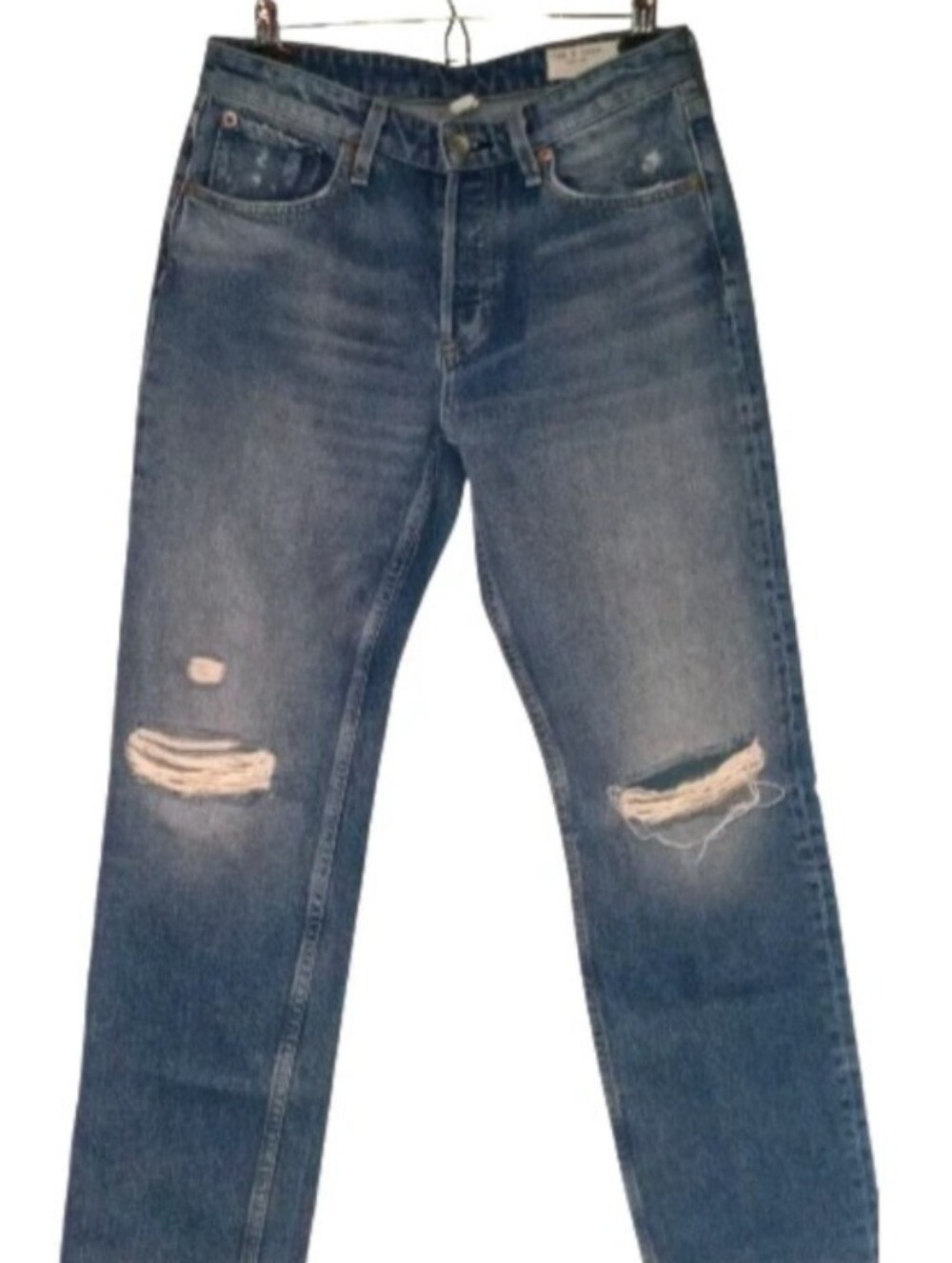 Rag & Bone Rosa Boyfriend Jeans 25 Distressed Blue